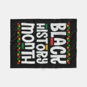 Schwarzgeschichte Monat Afrikanischer Melanin-Stol Fleecedecke (Vorderseite (Horizontal))