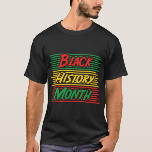 Schwarzgeschichte Monat Afrikanischer Retro-Horizo T-Shirt