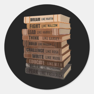 Schwarzgeschichte Monat Afrikanisches Amerikanisch Runder Aufkleber