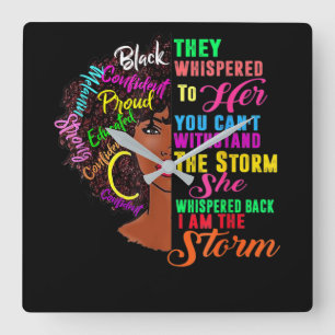 Schwarzgeschichte Monat Afrikas Quadratische Wanduhr