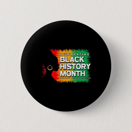 Schwarzgeschichte Monat Afro Amerikanische Junetee Button (Vorderseite)