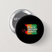 Schwarzgeschichte Monat Afro Amerikanische Junetee Button (Vorne & Hinten)