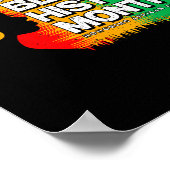 Schwarzgeschichte Monat Afro Amerikanische Junetee Poster (Ecke)