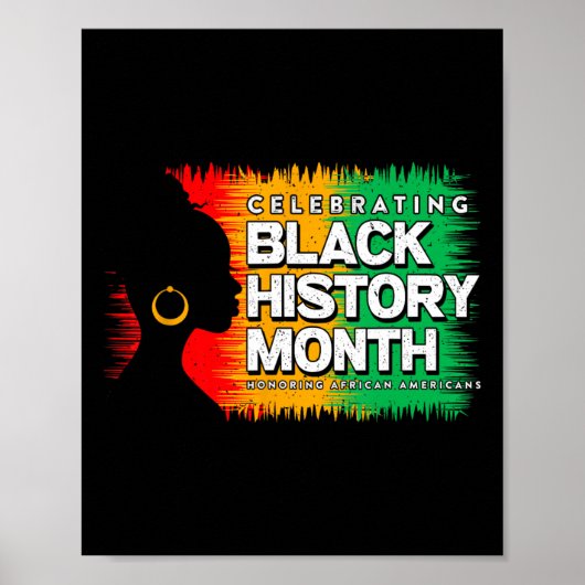 Schwarzgeschichte Monat Afro Amerikanische Junetee Poster (Vorne)