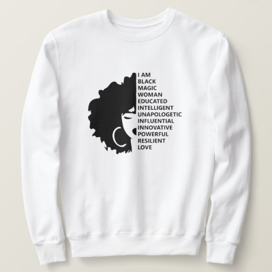 Schwarzgeschichte Monat Afro Frauen Afrikanerin Am Sweatshirt (Design vorne)