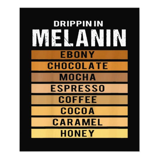 Schwarzgeschichte Monat Drippin Melanin Fotodruck (Vorne)