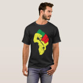 Schwarzgeschichte Monat Fest Schwarzer Power Afrik T-Shirt (Vorne ganz)