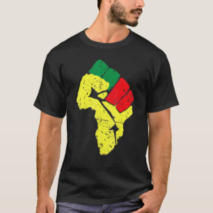 Schwarzgeschichte Monat Fest Schwarzer Power Afrik T-Shirt