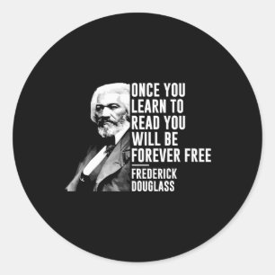 Schwarzgeschichte Monat Frederick Dougl Quote Blm Runder Aufkleber