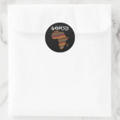 Schwarzgeschichte Monat Genesis Proud Africa A Runder Aufkleber (Tasche)