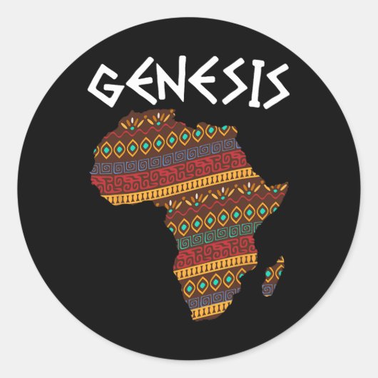 Schwarzgeschichte Monat Genesis Proud Africa A Runder Aufkleber (Vorderseite)