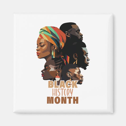 Schwarzgeschichte Monat Geschichte Afrika Karte Me Magnet (Vorne)