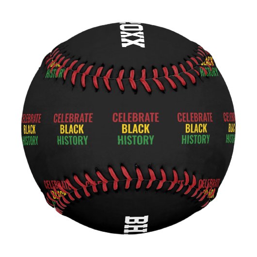 Schwarzgeschichte Monat KENNEN SICH BHM Monogramm Baseball (Rückseite)