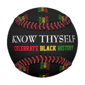 Schwarzgeschichte Monat KENNEN SICH BHM Monogramm Baseball (Vorderseite)