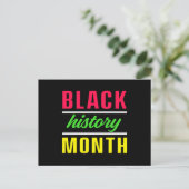 Schwarzgeschichte Monat Melanin Afrikanisches amer Postkarte (Stehend Vorderseite)