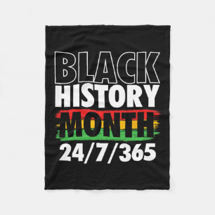 Schwarzgeschichte Monat - Schwarztagswurzeln Zivil Fleecedecke