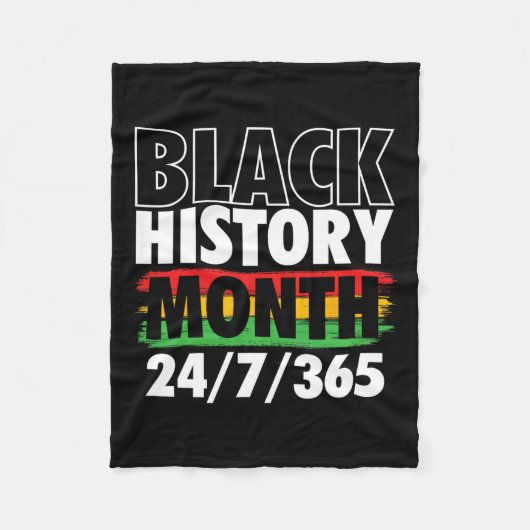 Schwarzgeschichte Monat - Schwarztagswurzeln Zivil Fleecedecke (Vorderseite)