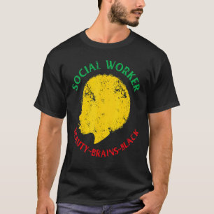 Schwarzgeschichte Monat Sozialarbeiter Afrikanisch T-Shirt