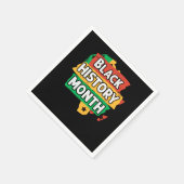 Schwarzgeschichte Monatsflagge Afrika Serviette (Ecke)