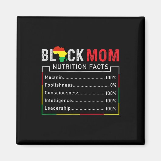Schwarzgeschichte Mütter Day Melanin Magnet (Vorne)