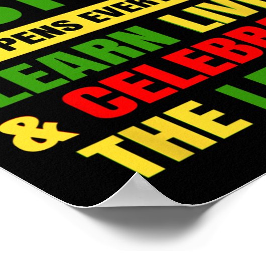 Schwarzgeschichte passiert jeden Tag Schwarzgeschi Poster (Ecke)