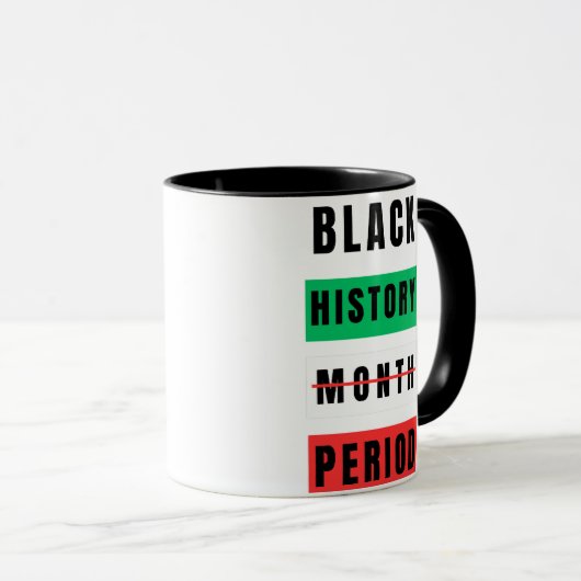 Schwarzgeschichte Tasse (VorderseiteRechts)