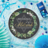 SCHWARZGOLD-FOLIAGE-KRIEG STAR-BAR BAT MITZVAH PAPPTELLER (Party)