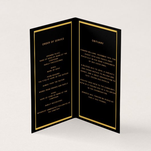 Schwarzgold-Foto-Schmetterlingsprogramm (Innenseite)