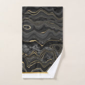 SCHWARZGOLD WEISS MARMOR BADEZIMMER TOWEL SET (Handtuch)