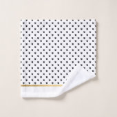 SCHWARZGOLD WHITE HEART DESIGN BADEZIMMER TOWEL SE BADHANDTUCH SET (Waschlappen)