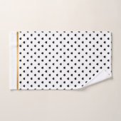 SCHWARZGOLD WHITE HEART DESIGN BADEZIMMER TOWEL SE BADHANDTUCH SET (Handtuch)