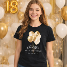 Schwarzgoldballons zum Geburtstag