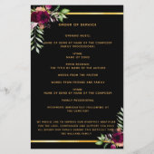 Schwarzgoldburgunder Foto Beerdigung Programm (Rückseite)