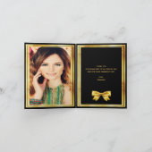 Schwarzgoldenbogen-Foto Dankeskarte (Innenseite)