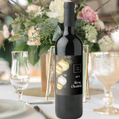 Schwarzgoldschmuckfirma Weihnachten Weinetikett