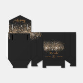 Schwarzgoldstaub-Monogramm des Glitzer Geschenkschachtel (Ungefaltet)