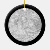 Schwarzgrenzenfamilie Foto Keramikornament (Hinten)