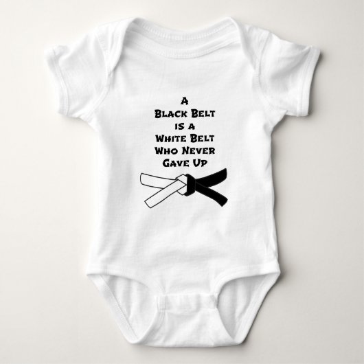 Schwarzgurt Baby Strampler (Vorderseite)