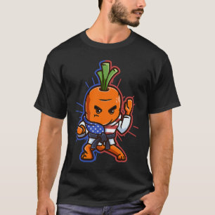 Schwarzgurt Karate Karotte Rot Blau Streifen Ameri T-Shirt