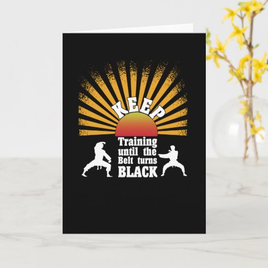 Schwarzgürtel Karte (Gelbe Blume)