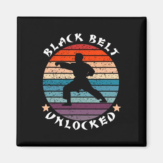 Schwarzgürtel-Level-Unlocks-Karate Behalten Magnet (Vorne)