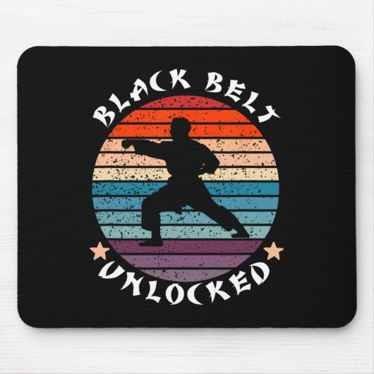 Schwarzgürtel-Level-Unlocks-Karate Behalten Mousepad (Vorne)