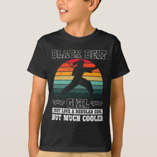 Schwarzgurtel-Mädchen Karate Schwarzgürtel-Förderu T-Shirt
