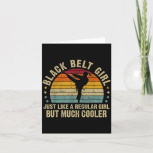 Schwarzgürtel-Mädchen tritt Jiu Jitsu MMA BJJ Karte