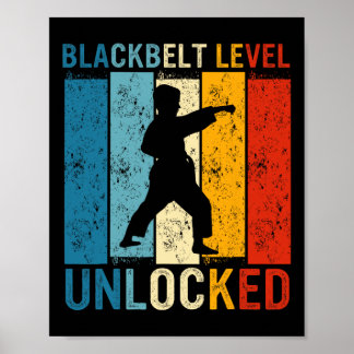 Schwarzgurtel Männer Errungenschaft Martial Arts K Poster