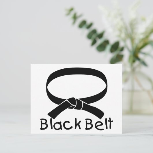 Schwarzgürtel Postkarte (Stehend Vorderseite)