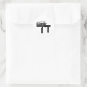 Schwarzgürtel Runder Aufkleber (Tasche)