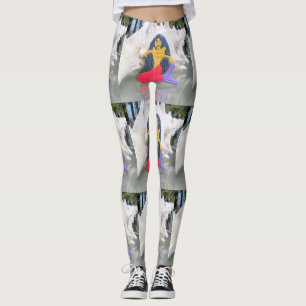 schwarzhaarige Tantrika-Meerjungfrau Leggings