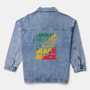 Schwarzheit Schwarz jeden Monat Schwarze Geschicht Jeansjacke