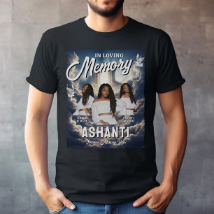 Schwarzhemd Himmel Foto Gedenk Trauerfeier T-Shirt